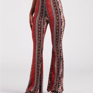 Windsor boho high-rise flare pants